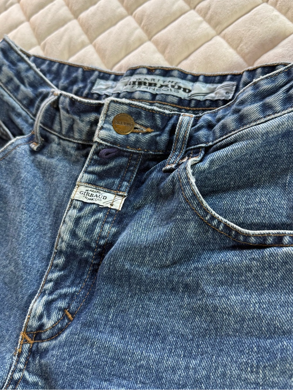Vtg 90s Marithe Francois Girbaud High Rise Tapered Jeans Blue 9/10